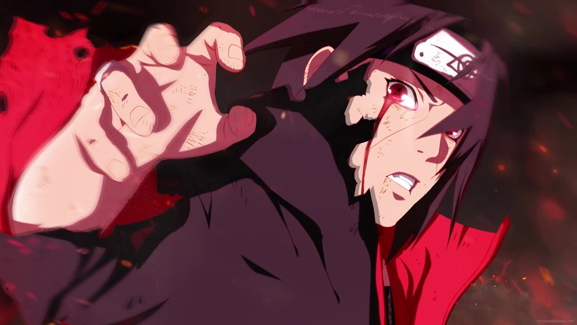 Download PC Itachi Uchiha Flames Live Wallpaper Free