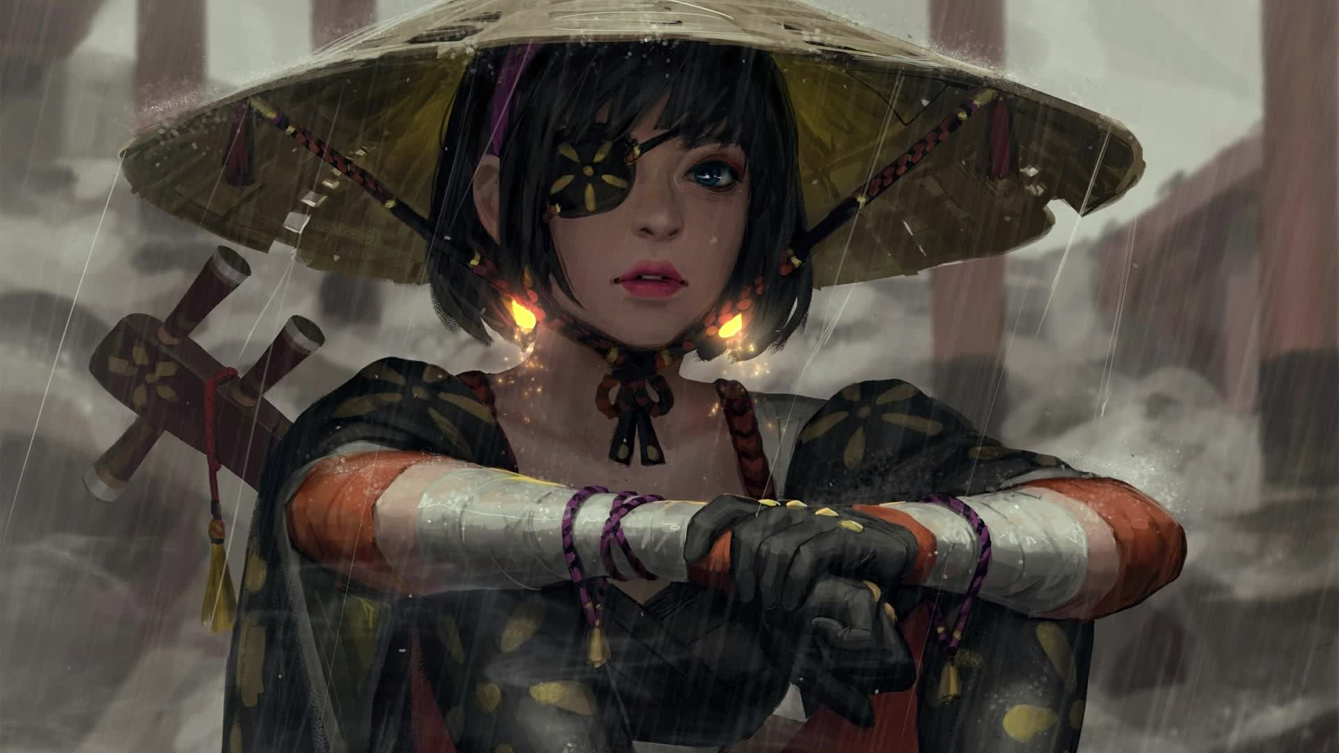 Download PC  Samurai Girl Live Wallpaper Free