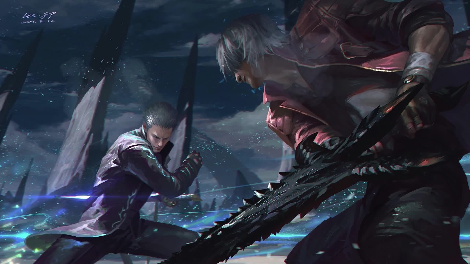 Download PC Vergil and Dante Live Wallpaper Free