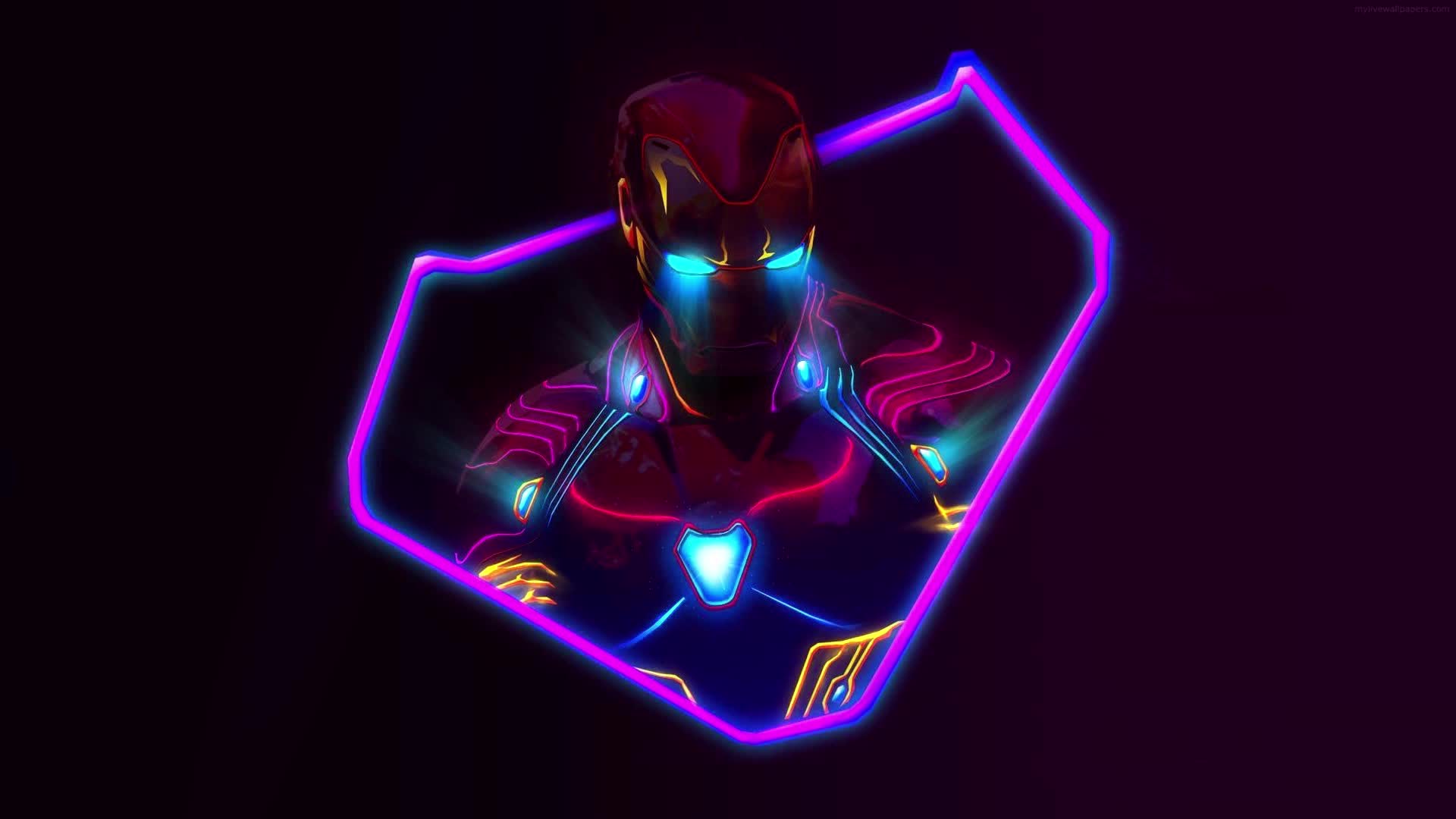 Download PC Neon Iron Man Live Wallpaper Free