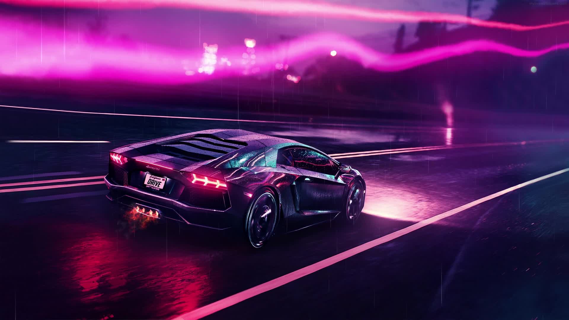 Download PC Lamborghini Rain 1 Live Wallpaper Free