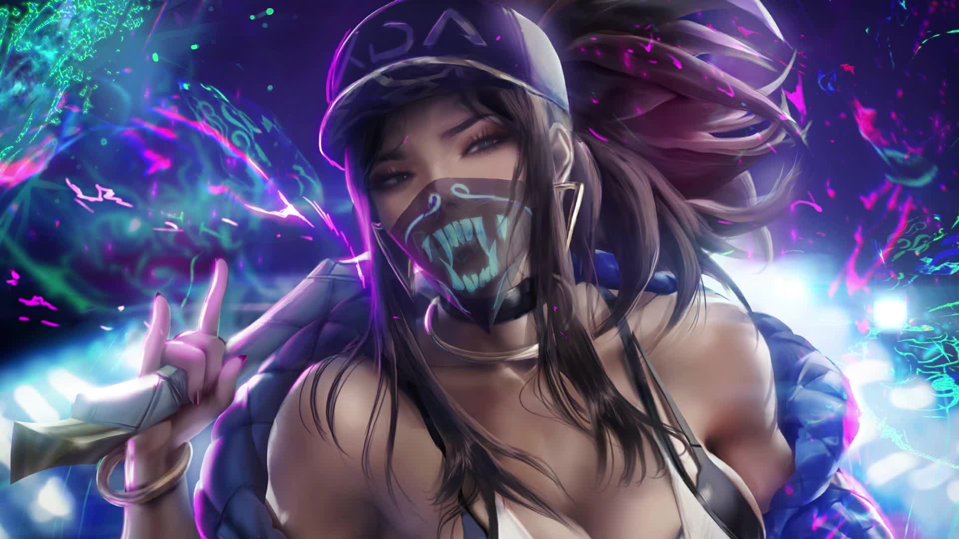 Download PC KDA Akali Neon LOL Live Wallpaper Free