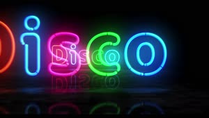 Download HD Video disco neon symbol d flight between VJ loop video