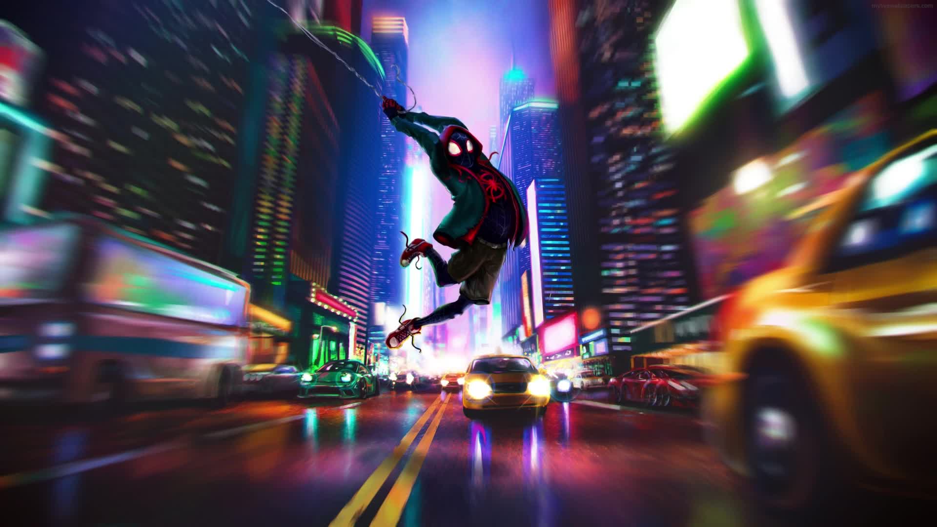 Download PC Desktop Miles Morales NYC Live Wallpaper