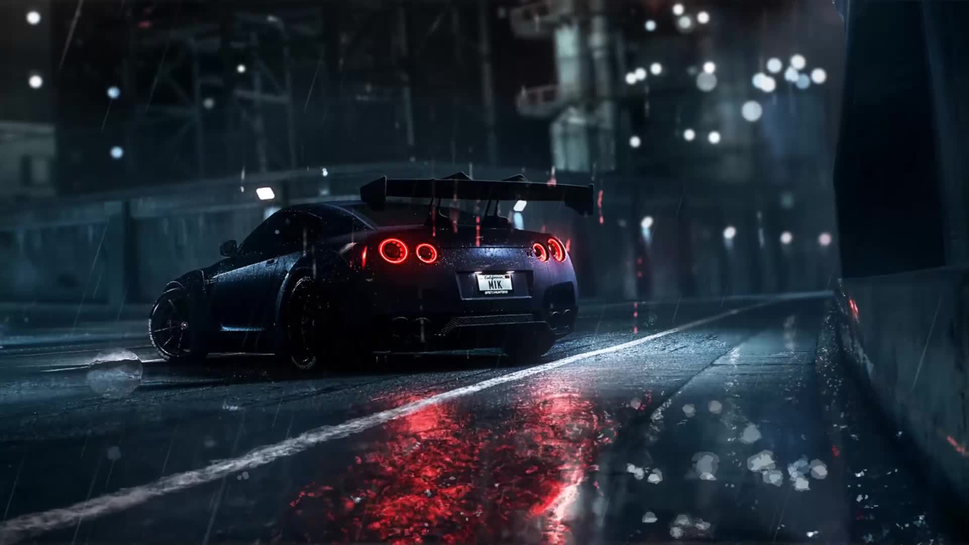 Download PC Desktop Nissan Gt R In The Rain 1080p Live Wallpaper