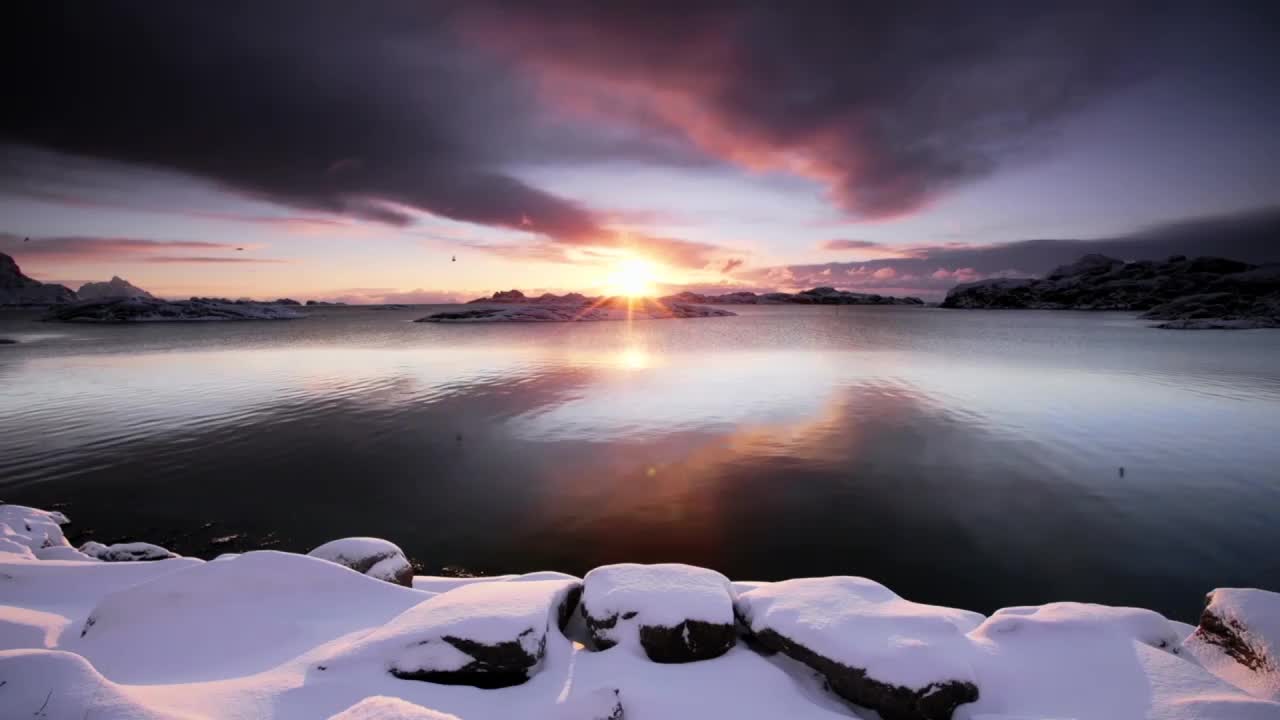 Download Icy Sunrise HD Live Wallpaper For PC