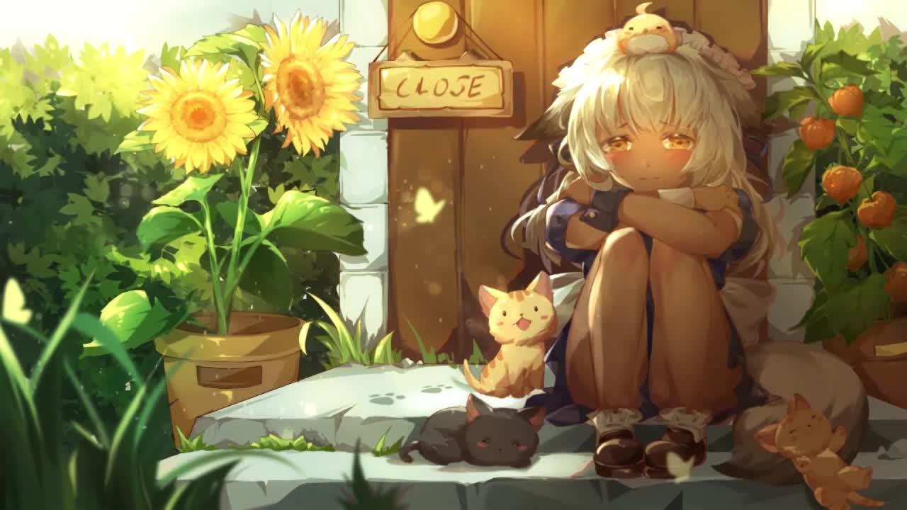 Download Loli Neko Girl Maid Playing With Cats HD Live Wallpaper For PC