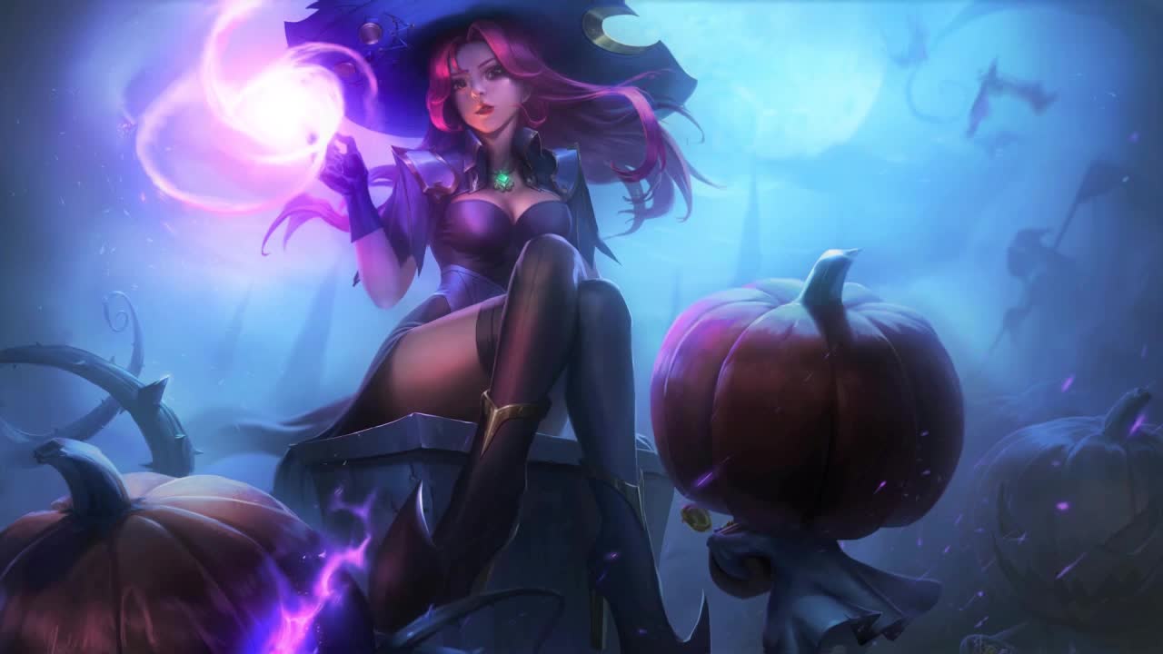 Download Fantasy Witch Halloween HD Live Wallpaper For PC