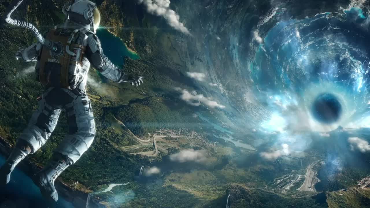 Download Astronaut Looking At A Black Hole HD Live Wallpaper For PC