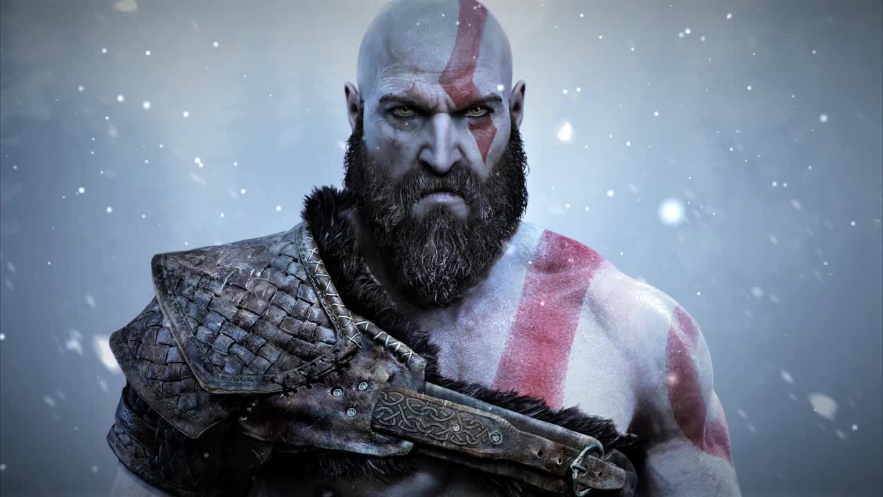 Download Kratos In The Snow God Of War HD Live Wallpaper For PC