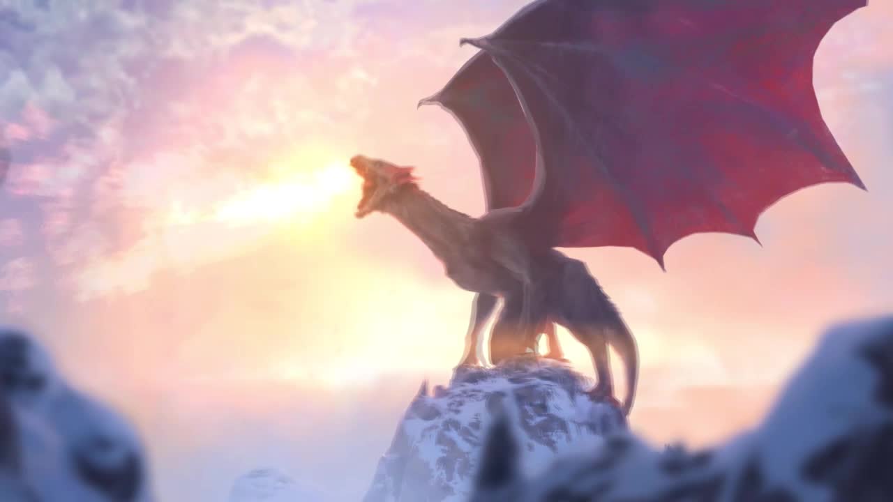 Download Fire Breathing Dragon On Top Of Mountain HD Live Wallpaper For PC