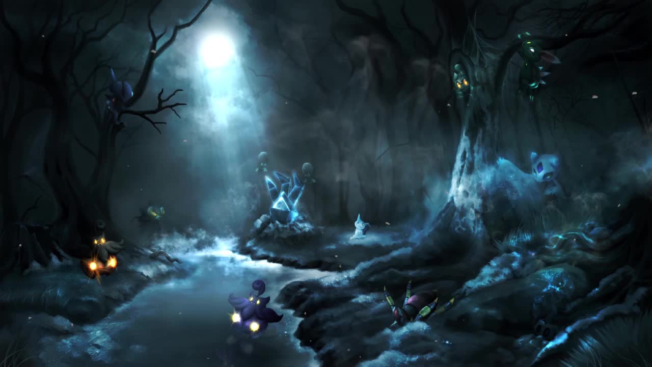 Download Mimikyu Pokemon In The Mysterious Forest HD Live Wallpaper For PC