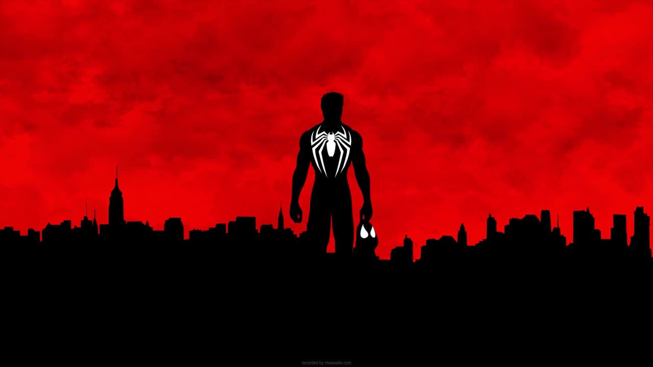 Download Spiderman Silhouette Building HD Live Wallpaper For PC