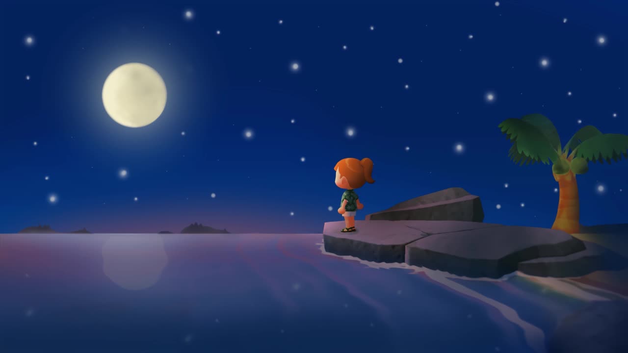 Download Star Night Animal Crossing New Horizons HD Live Wallpaper For PC