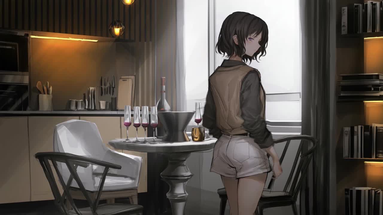 Download Anime Girl Standing In The Living Room HD Live Wallpaper For PC