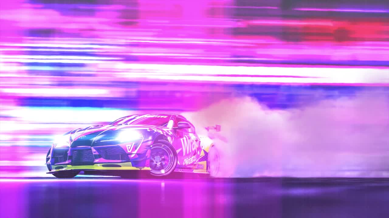 Download Neon Toyota Supra Drifting HD Live Wallpaper For PC