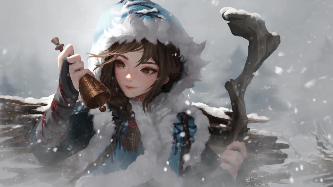 Download Fantasy Girl In The Snow HD Live Wallpaper For PC