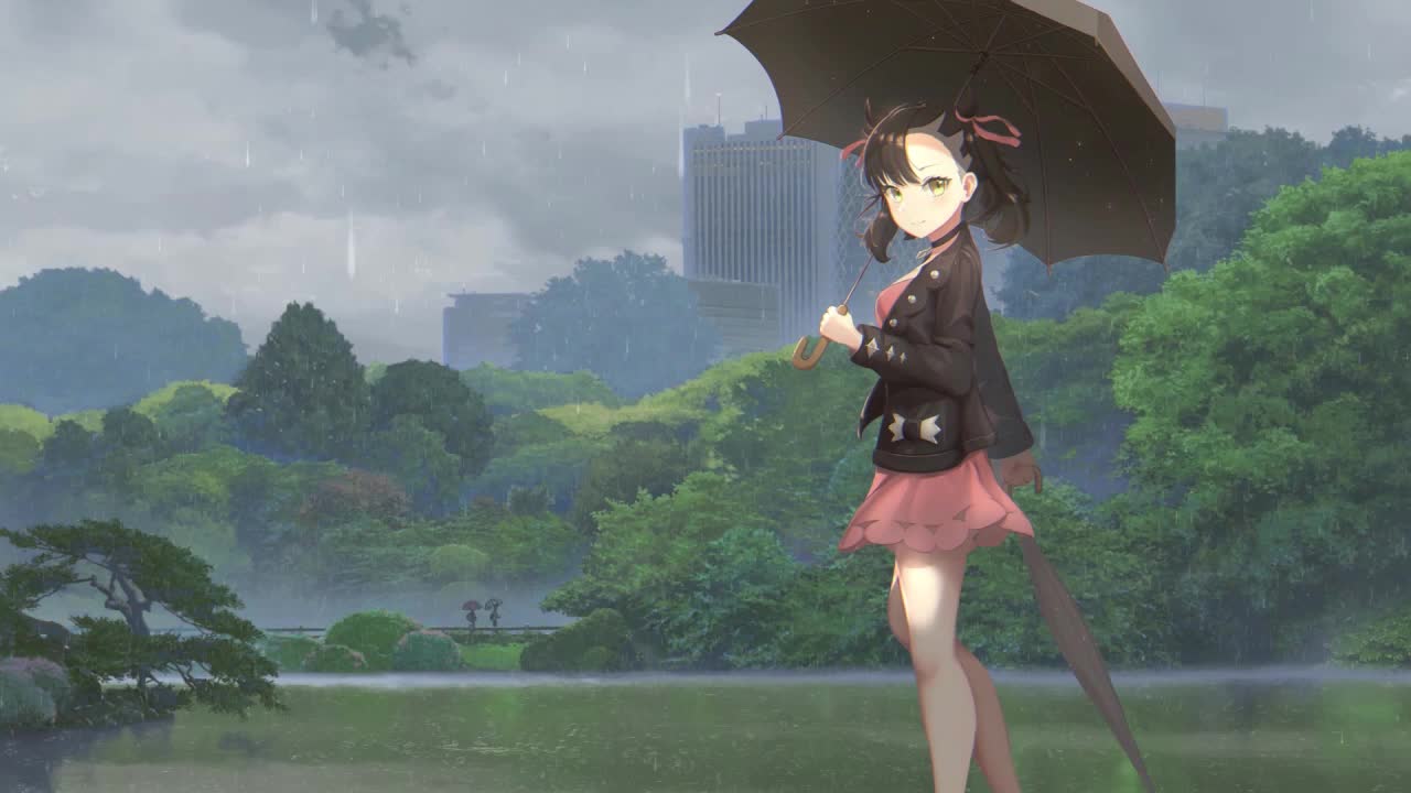 Download Marnie In The Rain Pokemon HD Live Wallpaper For PC