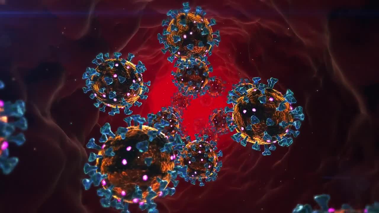 Download Stock Video 3d animation of a bloodstream with viruses PC Live Wallpaper