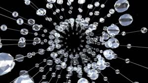 Download Stock Video 3d circular passageway with spheres of a chandelier PC Live Wallpaper