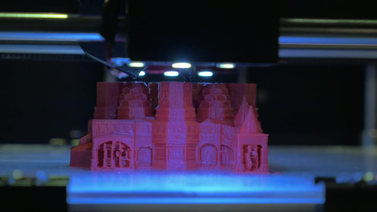 Download Stock Video 3d printing a cathedral PC Live Wallpaper