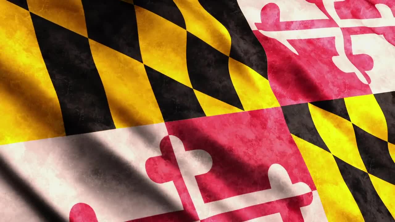 Download Stock Video 3d render of a maryland state flag PC Live Wallpaper