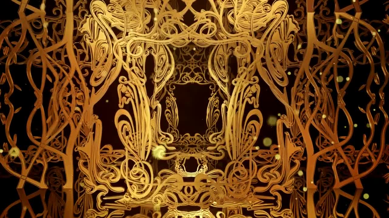 Download Stock Video Abstract Classic Golden Frames D Render Live Wallpaper for PC