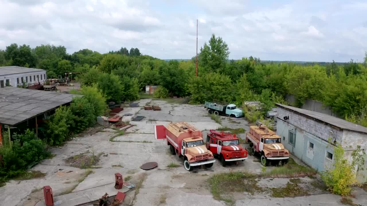 Download Stock Video Aerial Footage Of An Abandoned Workshop Live Wallpaper for PC