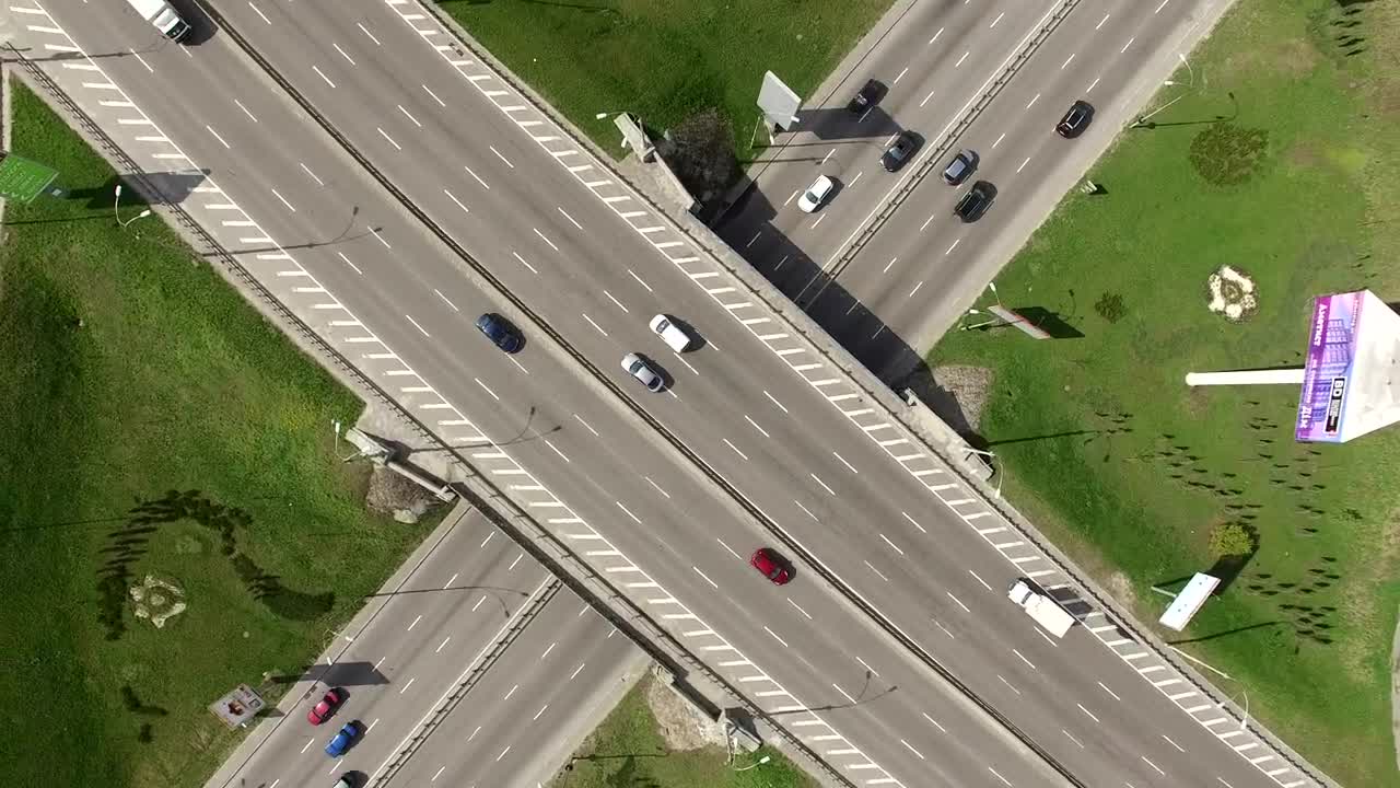 Download Stock Video Aerial Rotating View Of Highway Junction Live Wallpaper for PC