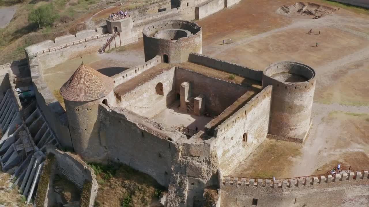 Download Stock Video Aerial Tour Above An Ancient Castle Live Wallpaper for PC