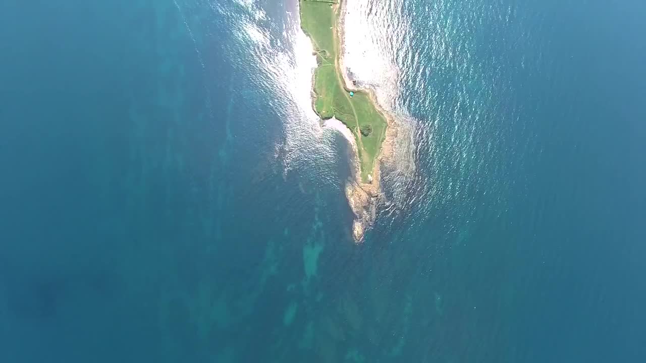 Download Stock Video Aerial View Of A Peninsula And A Blue Ocean Live Wallpaper for PC