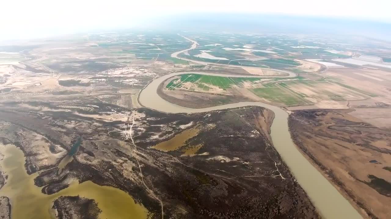 Download Stock Video Aerial View Of A River Leading To The Ocean Live Wallpaper for PC