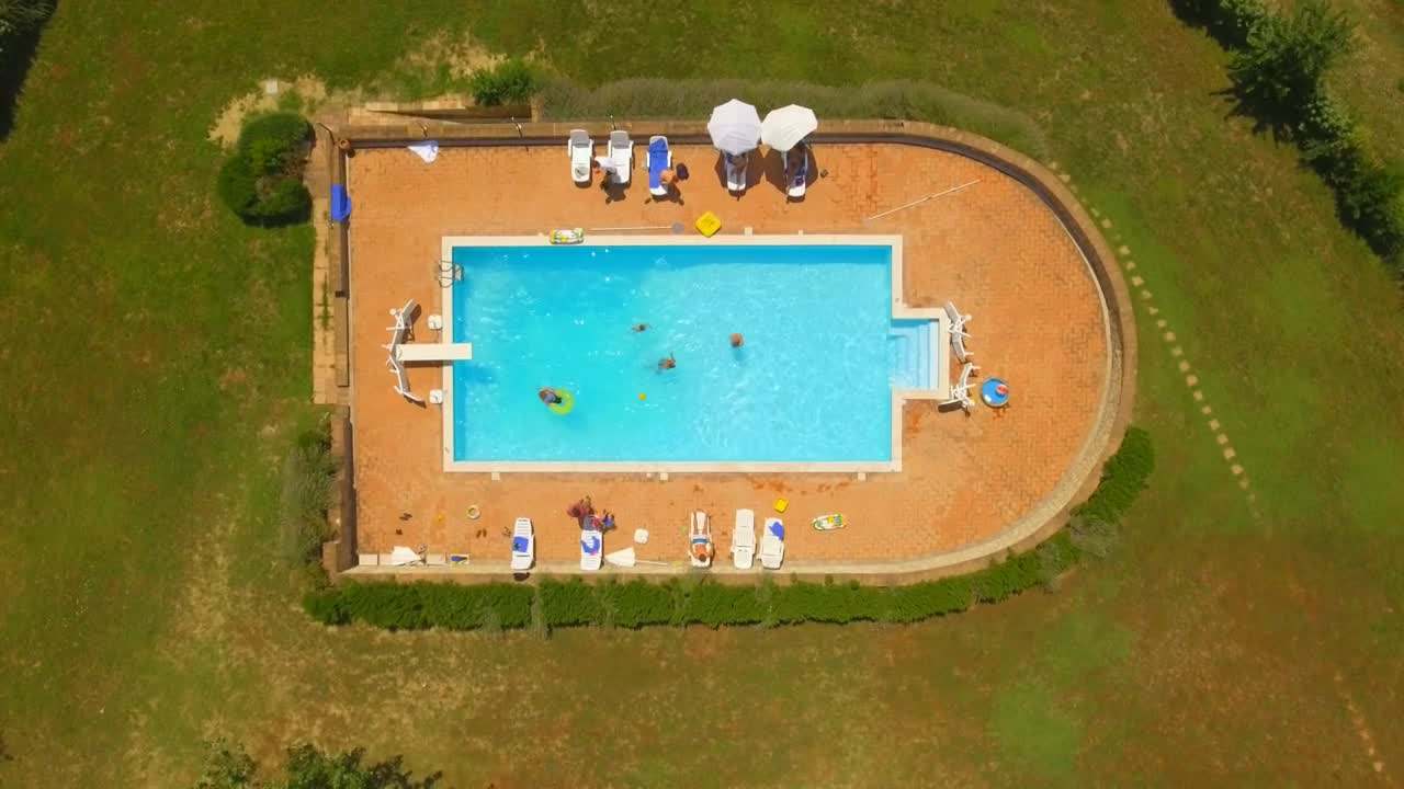 Download Stock Video Aerial View Of Swimming Pool In Large Garden  Larg Live Wallpaper for PC