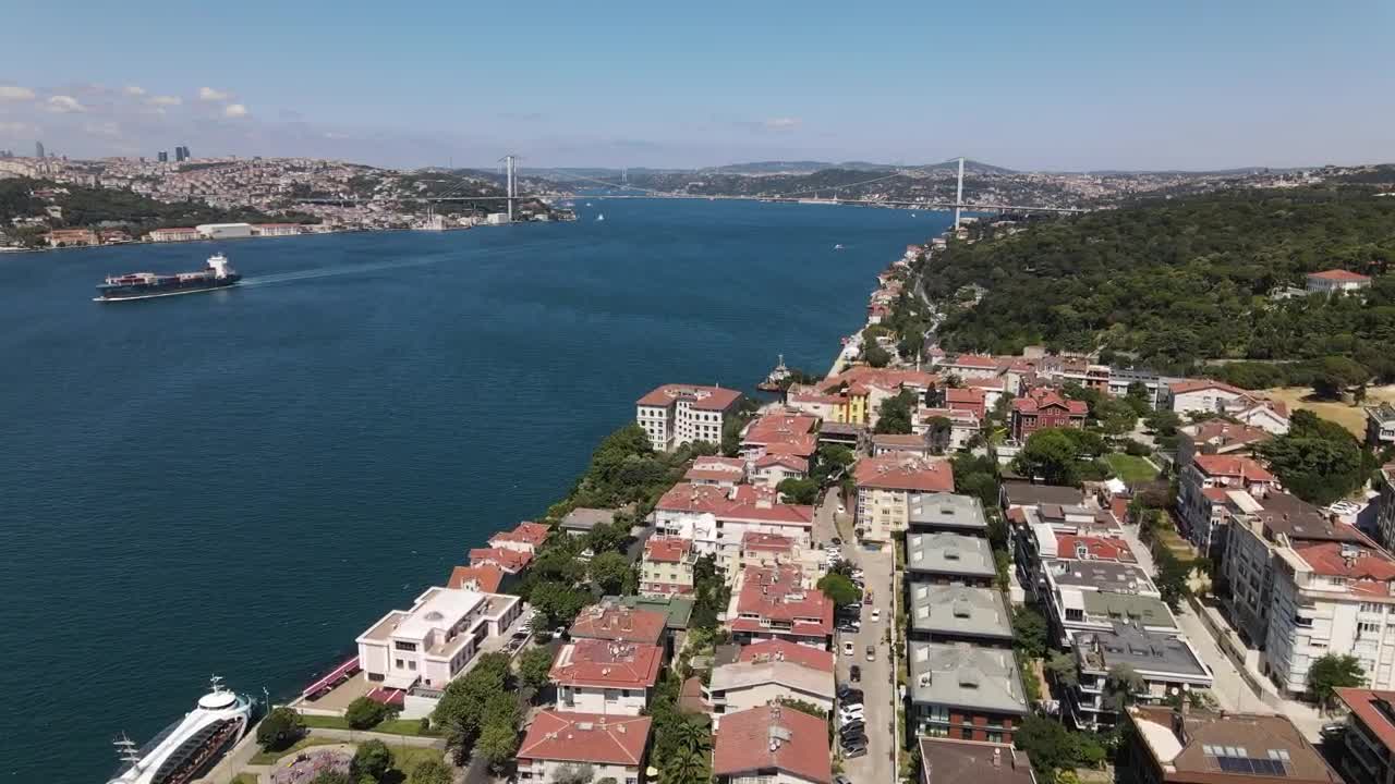 Download Stock Video Aerial View Of The Shore Of Istanbul Live Wallpaper for PC