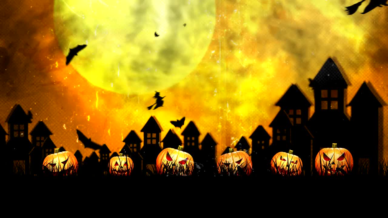 Download Stock Video Bats And Witches On Halloween d Animation Live Wallpaper For PC