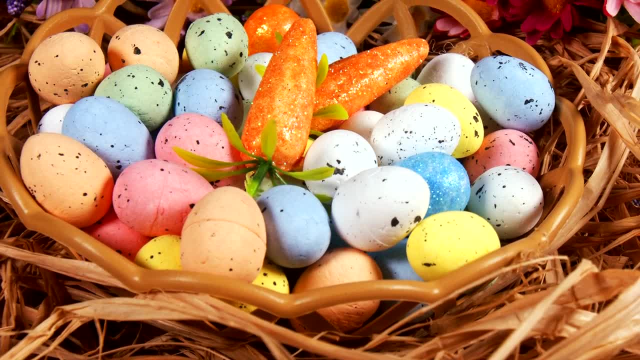 Download Stock Video Basket With Small Easter Eggs Live Wallpaper For PC