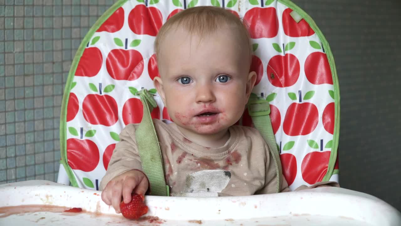 Download Stock Video Baby Having A Meal And Making A Mess Live Wallpaper For PC