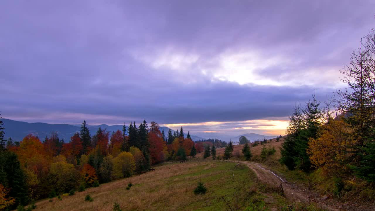 Download Stock Video Autumn Hills At Sunrise Live Wallpaper For PC