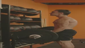 Download Stock Video Athletic Man Doing Reps With A Large Dumbbell Live Wallpaper For PC