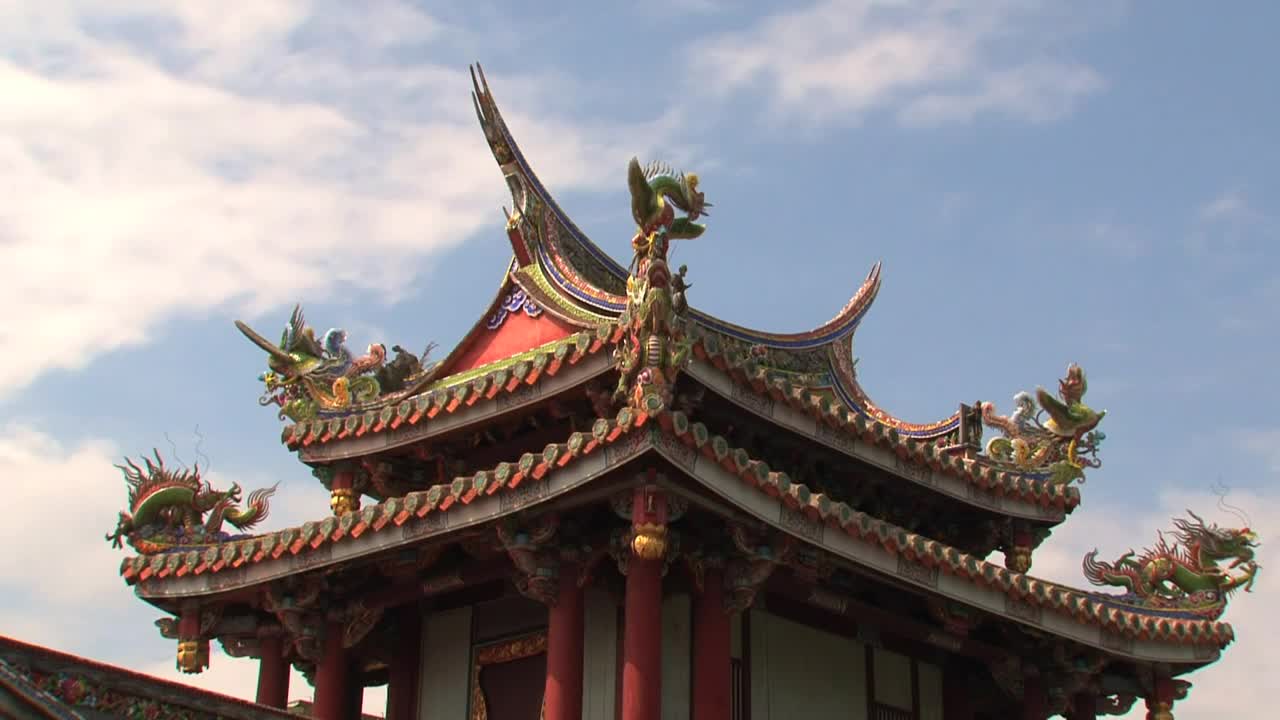 Download Stock Video Asian Temple Roof Decoration Live Wallpaper For PC