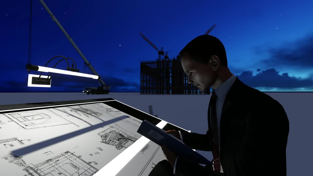 Download Stock Video Architect Working On A Project In A Rooftop Live Wallpaper For PC