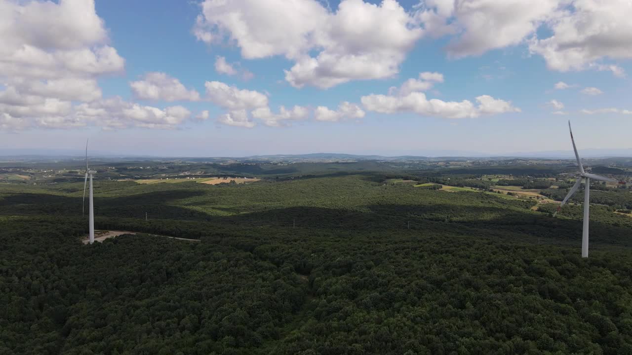 Download Stock Video Approaching A Wind Turbine From Above Live Wallpaper For PC