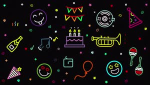 Download Stock Video Animation Of Party Emojis In Motion Live Wallpaper For PC