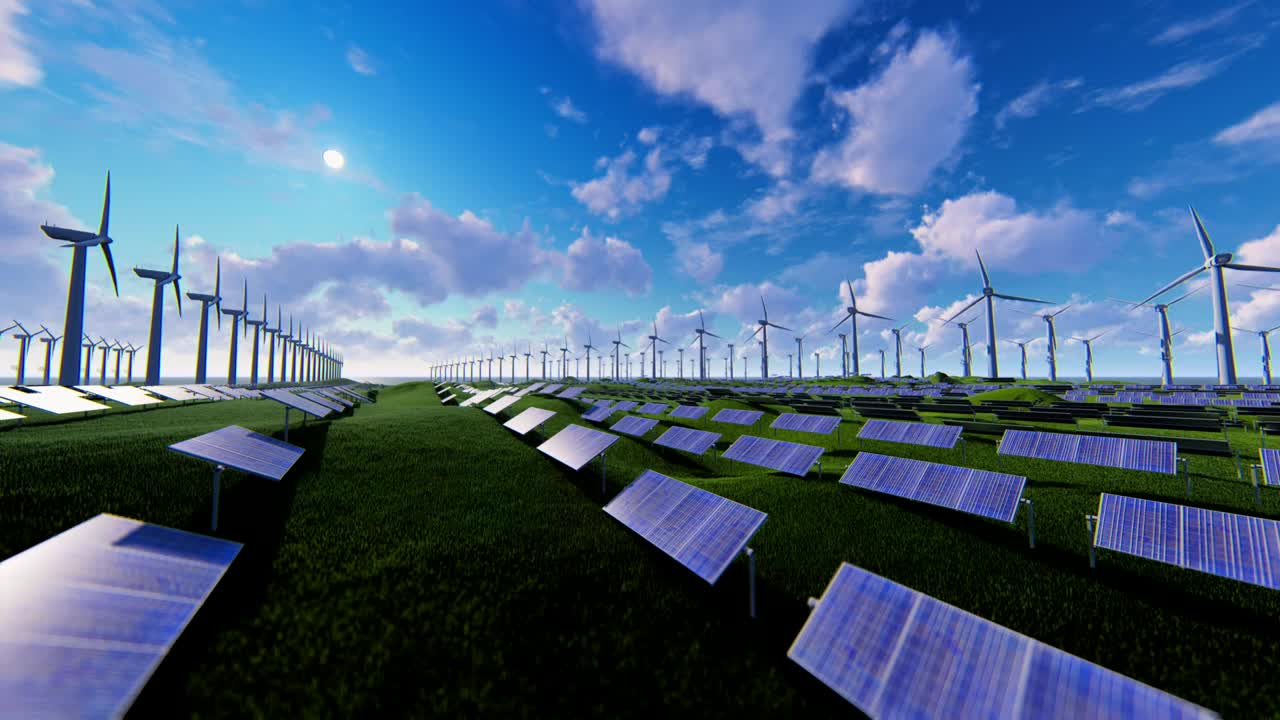 Download Stock Video Alternative Renewable Energy Generation Field Live Wallpaper For PC