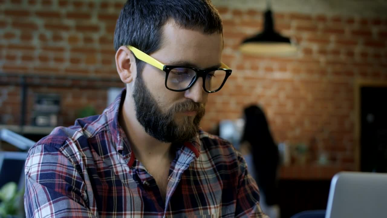 Download Stock Video A Young Man Thinking In Front Of The Computer Live Wallpaper For PC