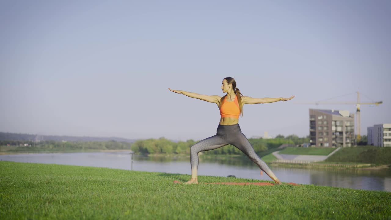 Download Stock Video A Woman Practicing Yoga Outdoors Live Wallpaper For PC