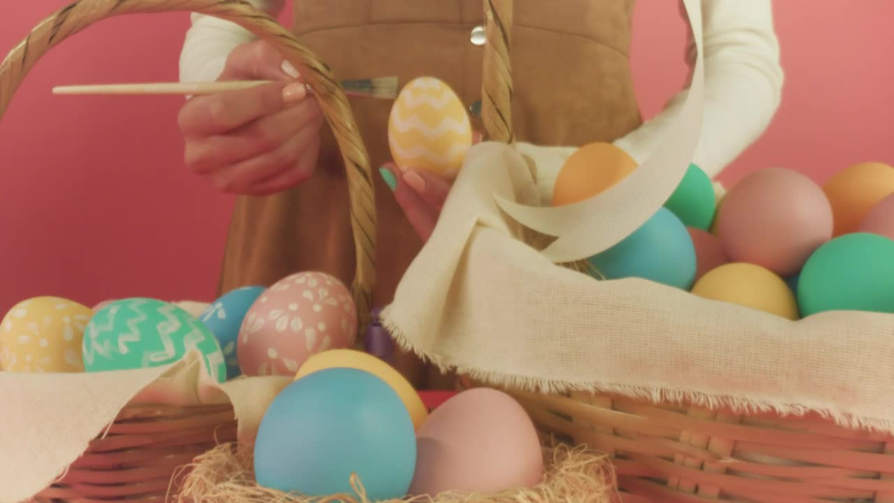 Download Stock Video A Woman Decorates Easter Eggs Live Wallpaper For PC