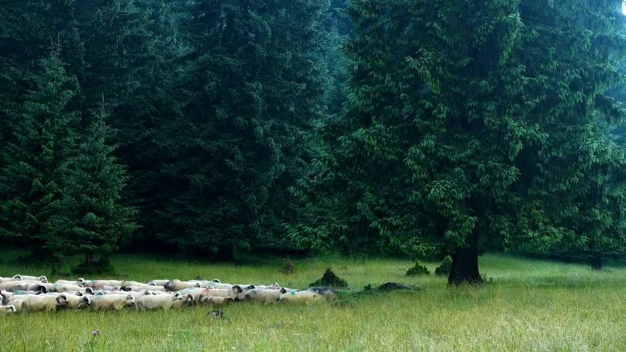 Download Stock Video A Herd Of Sheeps In The Meadow Live Wallpaper For PC