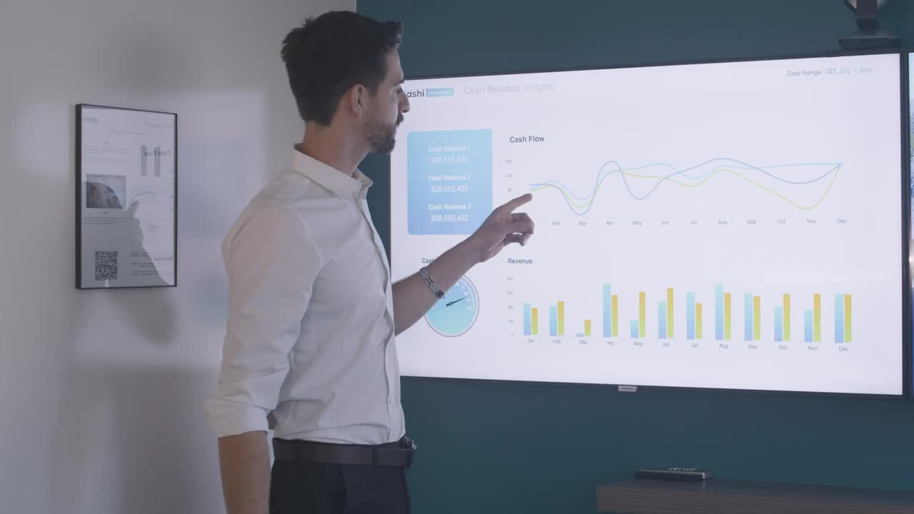 Download Stock Video Business Man Exposing Graphs Live Wallpaper For PC