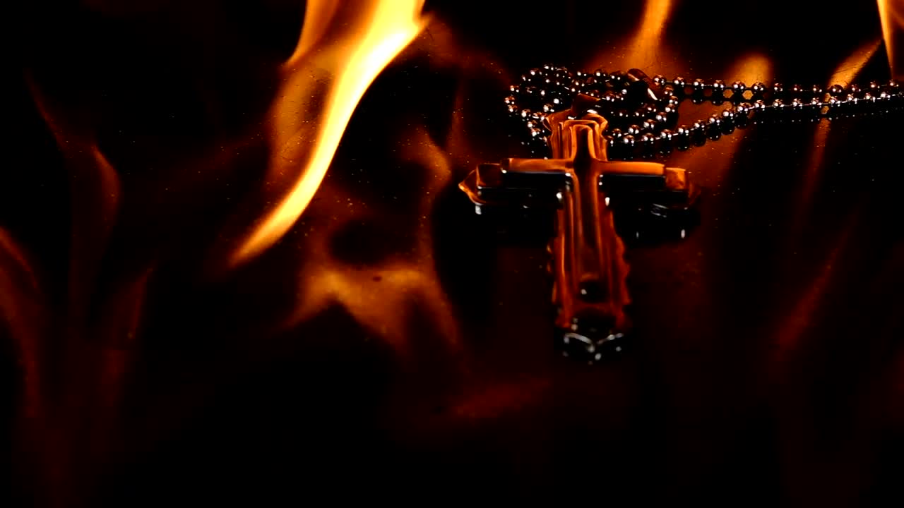 Download Stock Video Burning Crucifix Necklace Live Wallpaper For PC